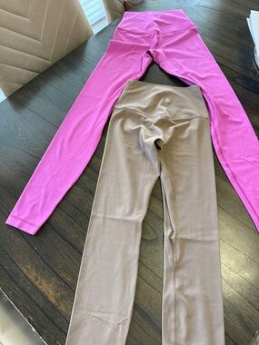 lululemon athletica Pink and Taupe Leggings Duo